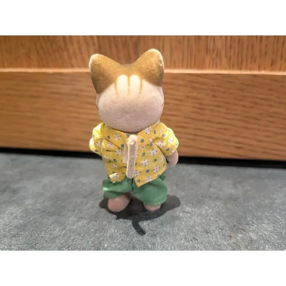 Calico Critters Sylvanian Families Simon Sandy Striped Cat Original Outfit